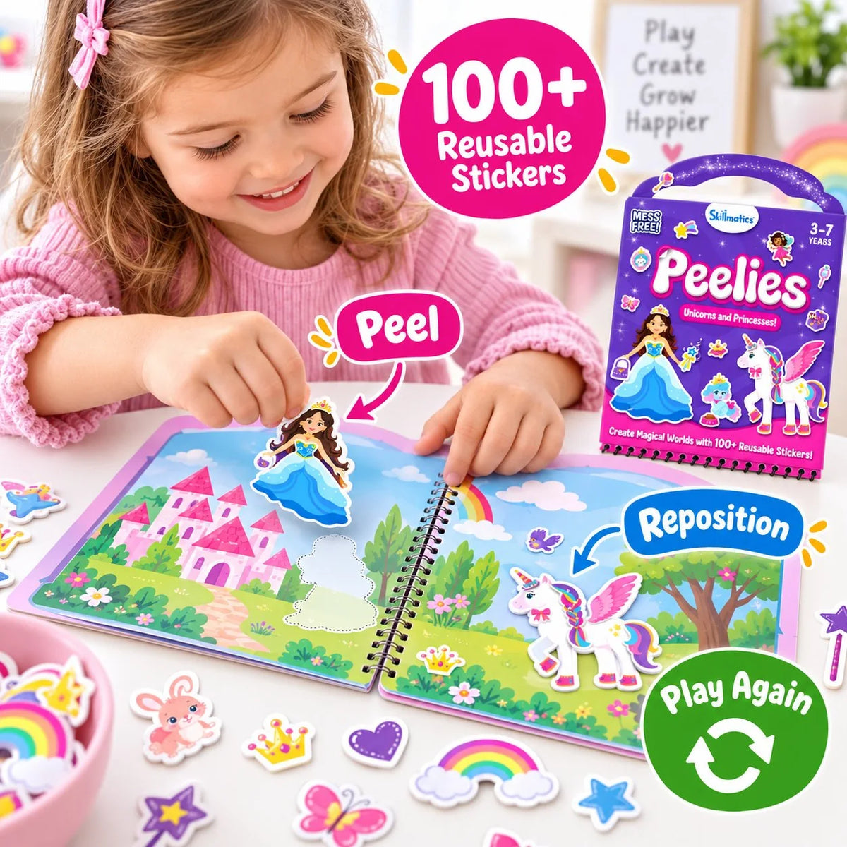 Reusable Sticker Activity Book with 100+ Stickers for Creative Play – image 3