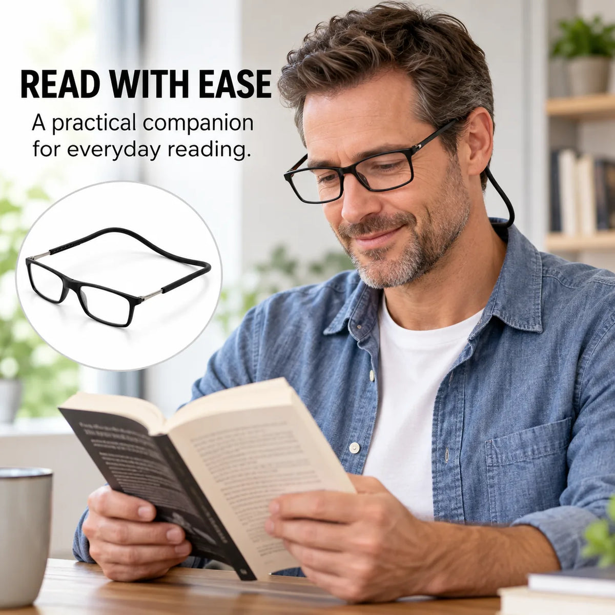 Magnetic Neck-Hanging Reading Glasses with Multiple Lens Strengths – image 2