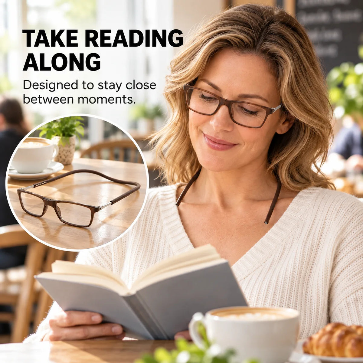 Magnetic Neck-Hanging Reading Glasses with Multiple Lens Strengths – image 3