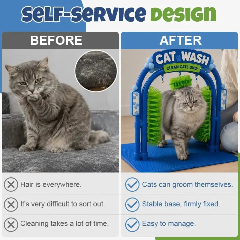 Cat Self-Grooming Station with Brushing Surface – image 4