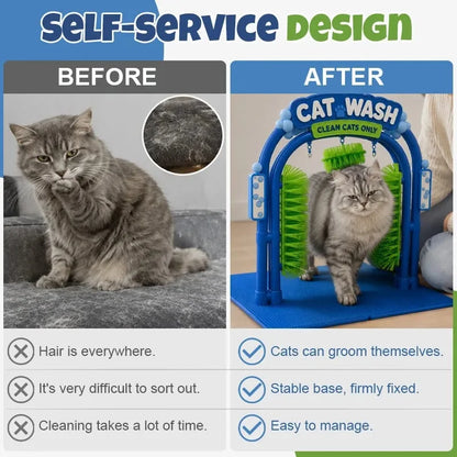Cat Self-Grooming Station with Brushing Surface – image 4