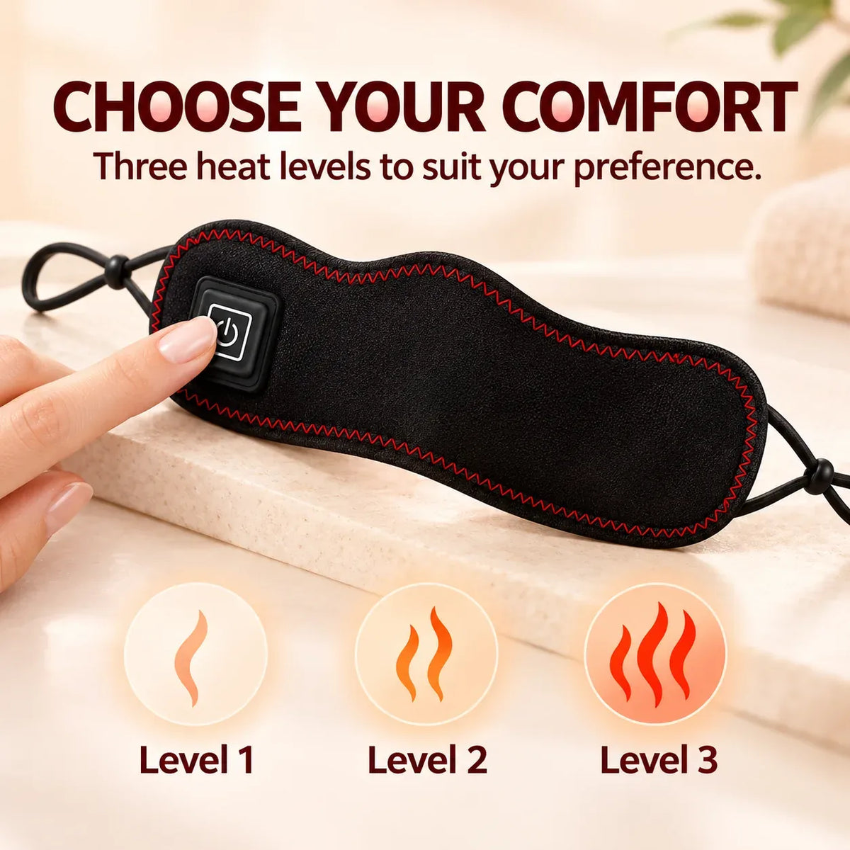 Rechargeable Heated Nose Wrap with Red LEDs — view 3
