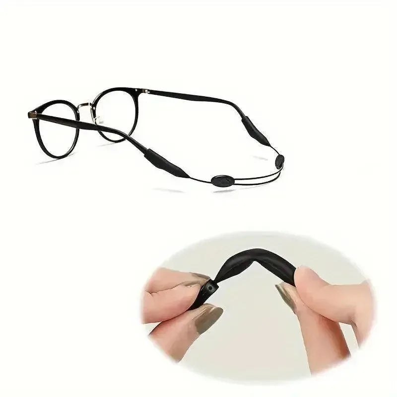 Adjustable Black Eyeglass Retainer Straps, 5-Pack — view 7