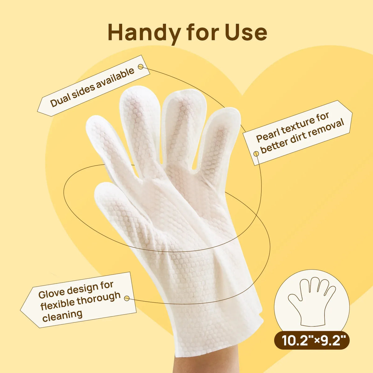 No-Rinse Pet Grooming Glove Wipes for Between-Bath Cleanup — view 3