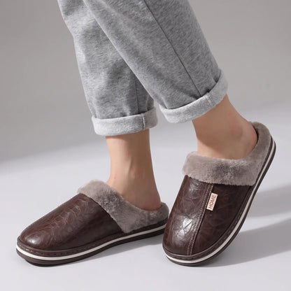 Plush-Lined Slip-On House Slippers — view 1