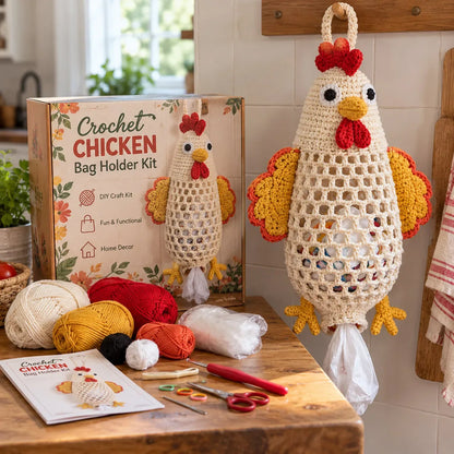 DIY Crochet Animal Bag Holder Kit for Hanging Storage — view 1