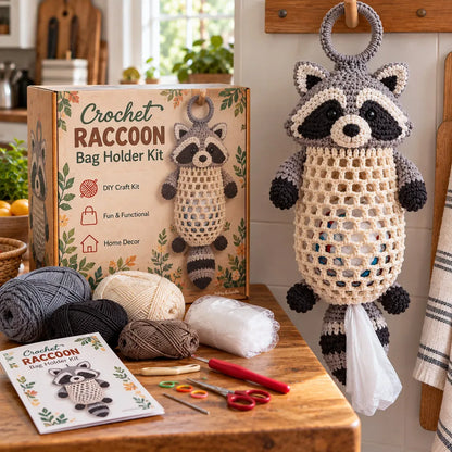 DIY Crochet Animal Bag Holder Kit for Hanging Storage — view 3