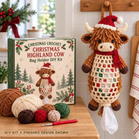 Highland Cow with Santa Hat
