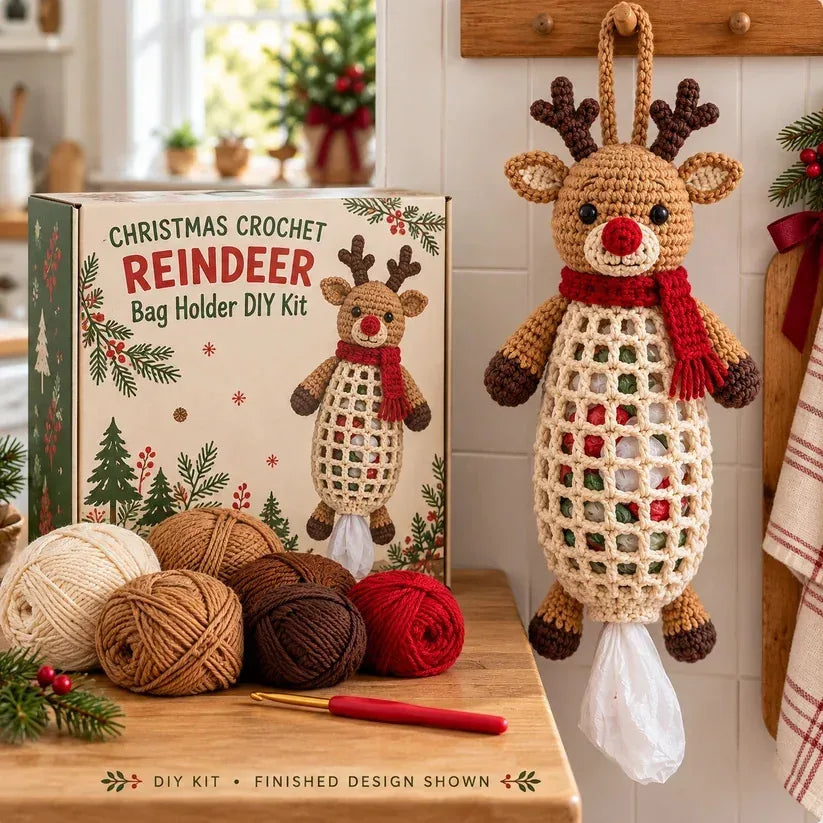 DIY Crochet Animal Bag Holder Kit for Hanging Storage — view 7