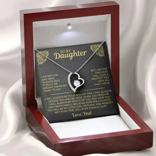 To My Daughter Heart Necklace with Light-Up Gift Box — view 1