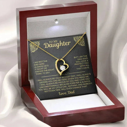To My Daughter Heart Necklace with Light-Up Gift Box — view 2