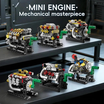 Six-Model Hand-Crank Engine Building Kit — view 1