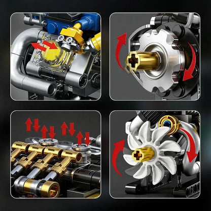 Six-Model Hand-Crank Engine Building Kit — view 2