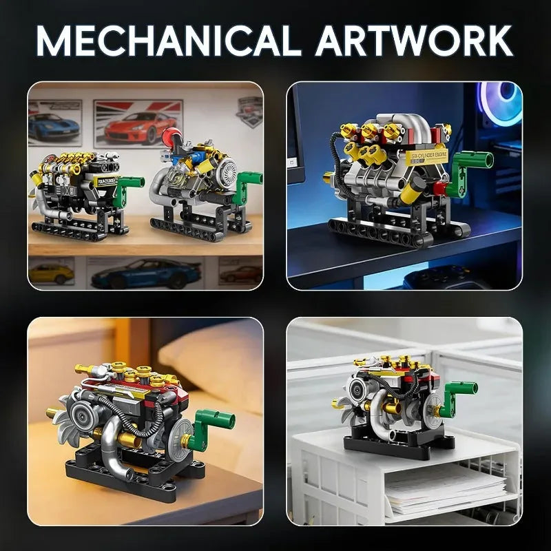 Six-Model Hand-Crank Engine Building Kit — view 3