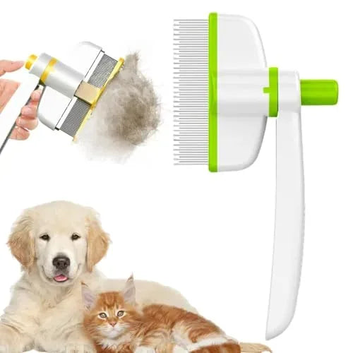 Rotating Pet Grooming Comb with Push-Button Hair Release — view 8