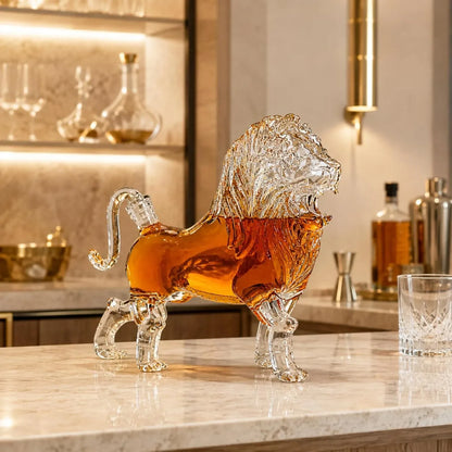 Lion-Shaped Glass Liquor Decanter in 500 mL or 750 mL — view 2