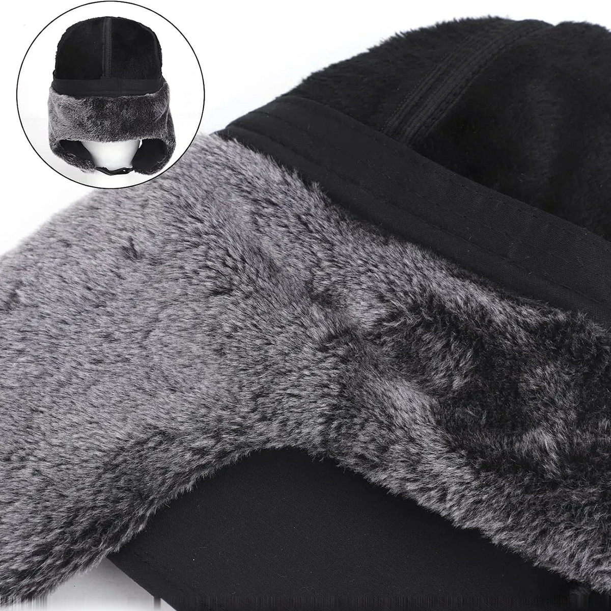 Winter Earflap Cap with Soft Lining for Cold-Weather Walks — view 6