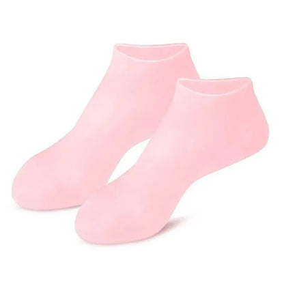 Reusable Silicone Foot-Care Socks for Moisturizing Routines, 2 Pairs — view 1