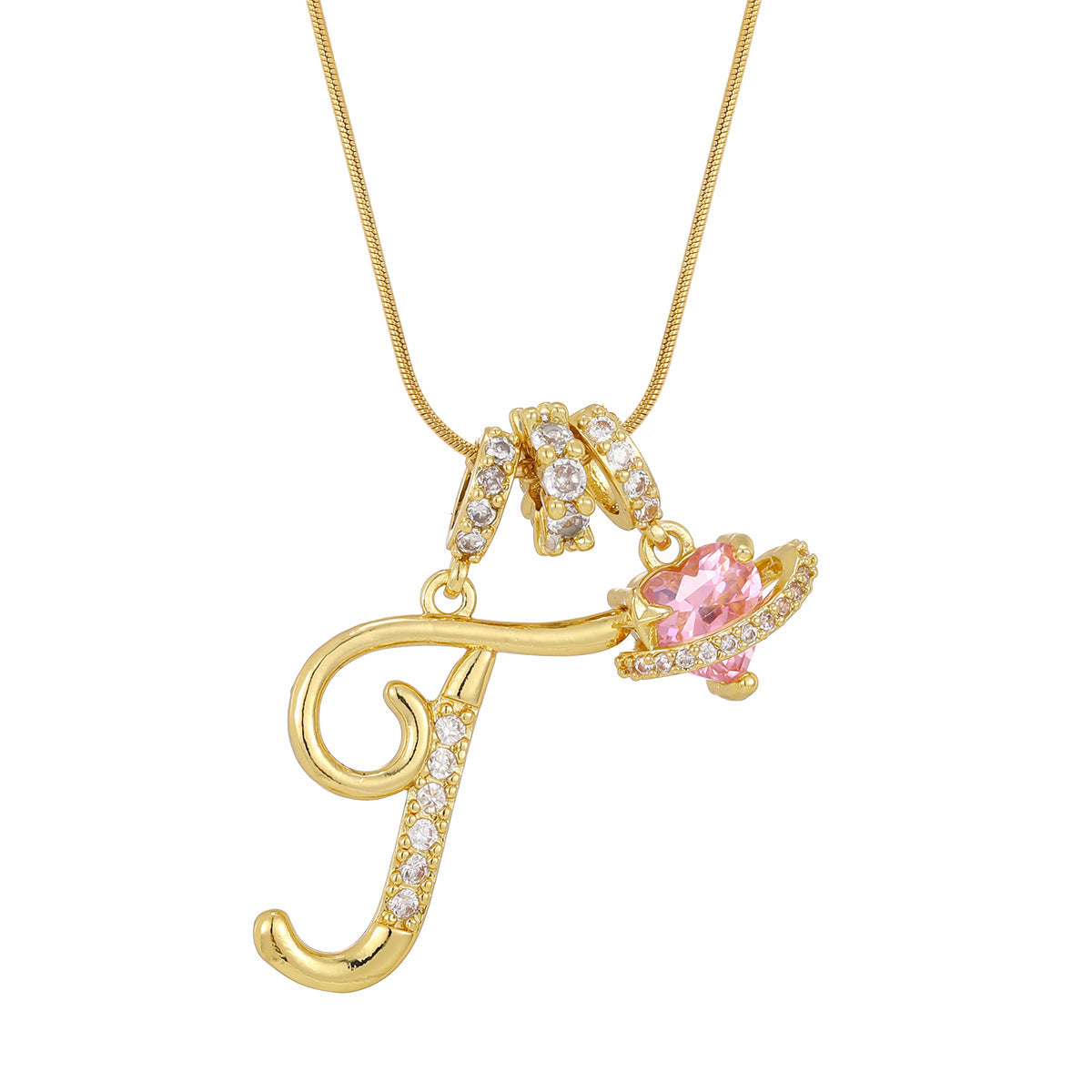 Love Alphabets Golden Necklace