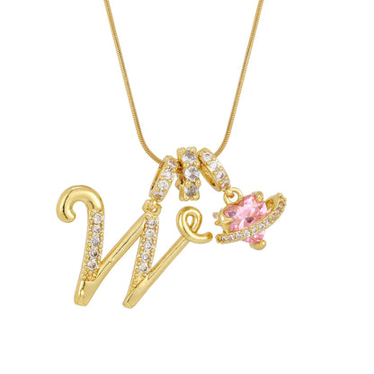 Love Alphabets Golden Necklace