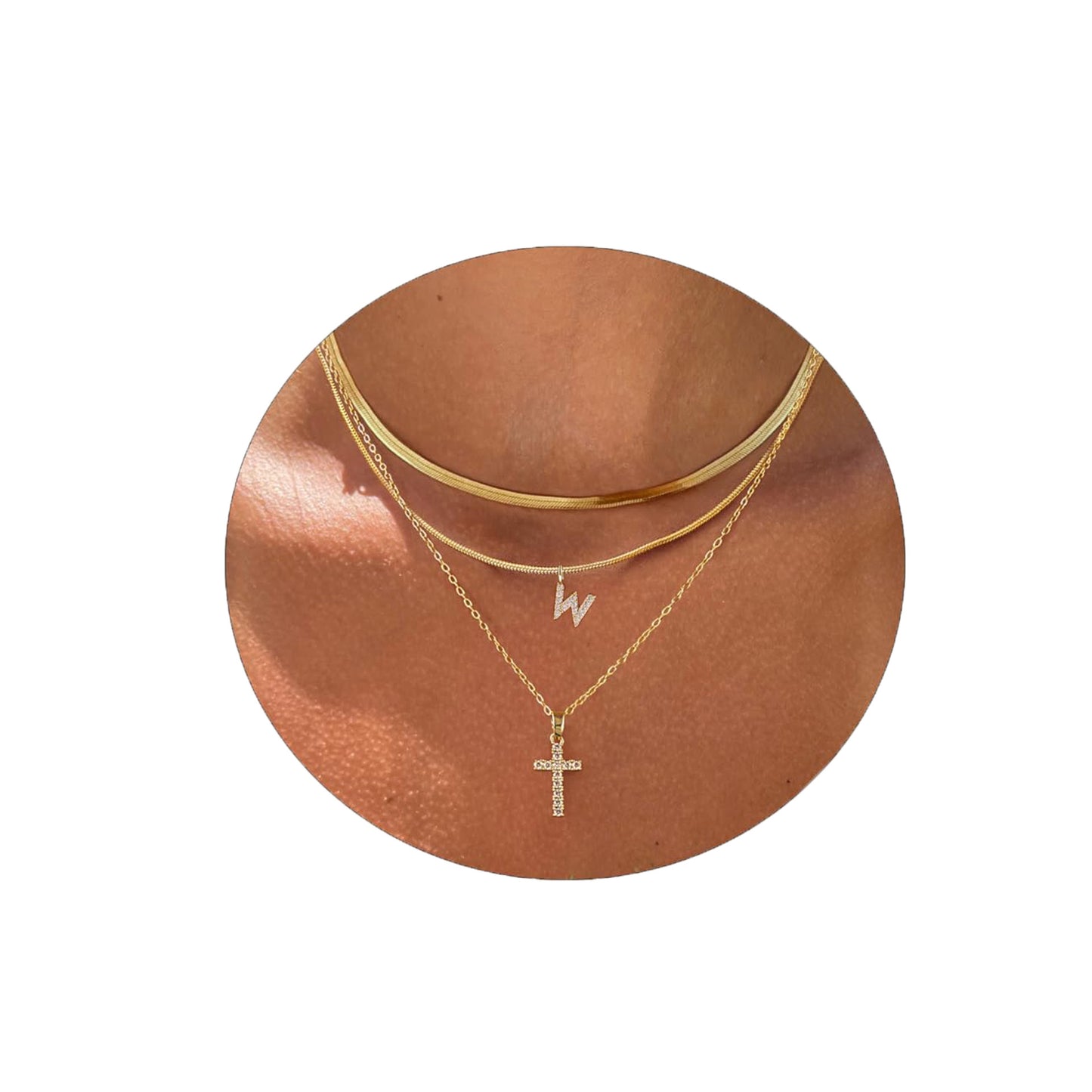 Adjustable Multi-Layer A-Z Gold Dainty Necklace Minimalist Luxury Daily Accessory