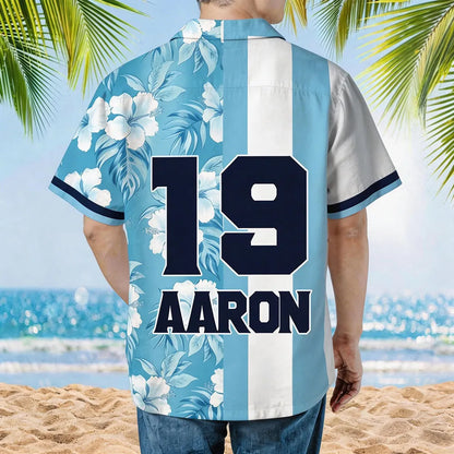 Custom Retro Football Jersey Aloha Apparel Hawaiian Shirt