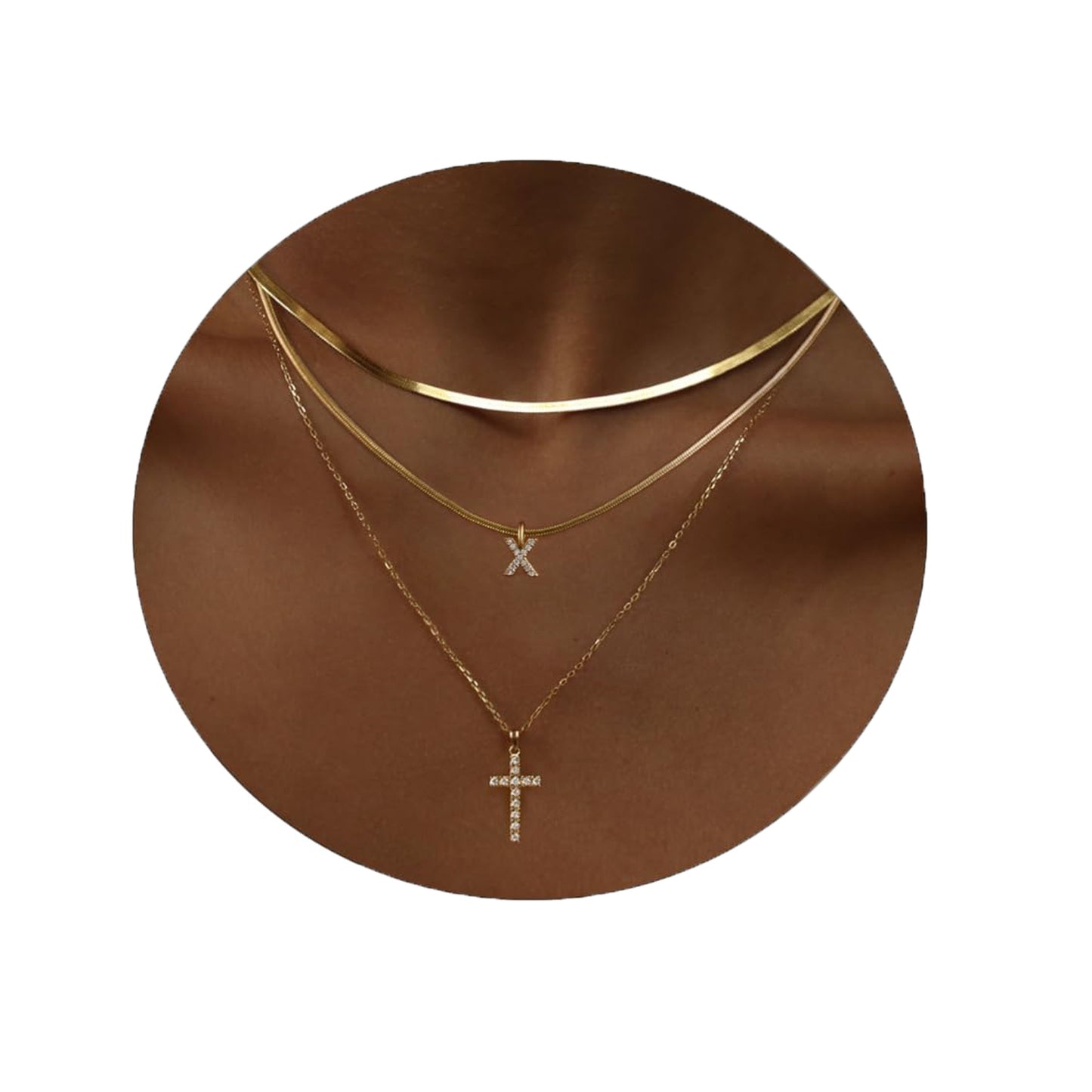 Adjustable Multi-Layer A-Z Gold Dainty Necklace Minimalist Luxury Daily Accessory