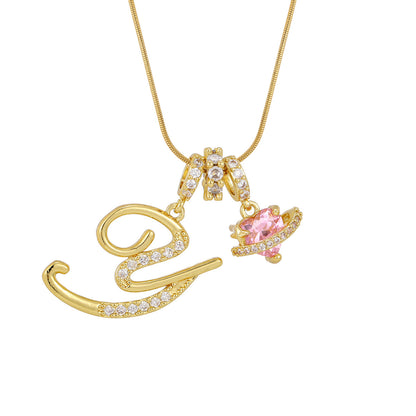Love Alphabets Golden Necklace